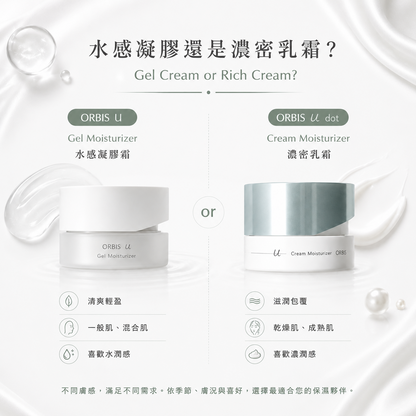 ORBIS U dot Cream Moisturizer 商品特色與使用說明
