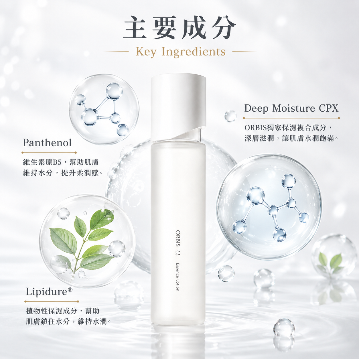 ORBIS U Essence Lotion 主要保濕成分